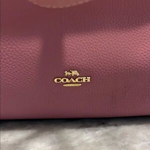 Coach Pink Shoulder Bag with Gold Hardware